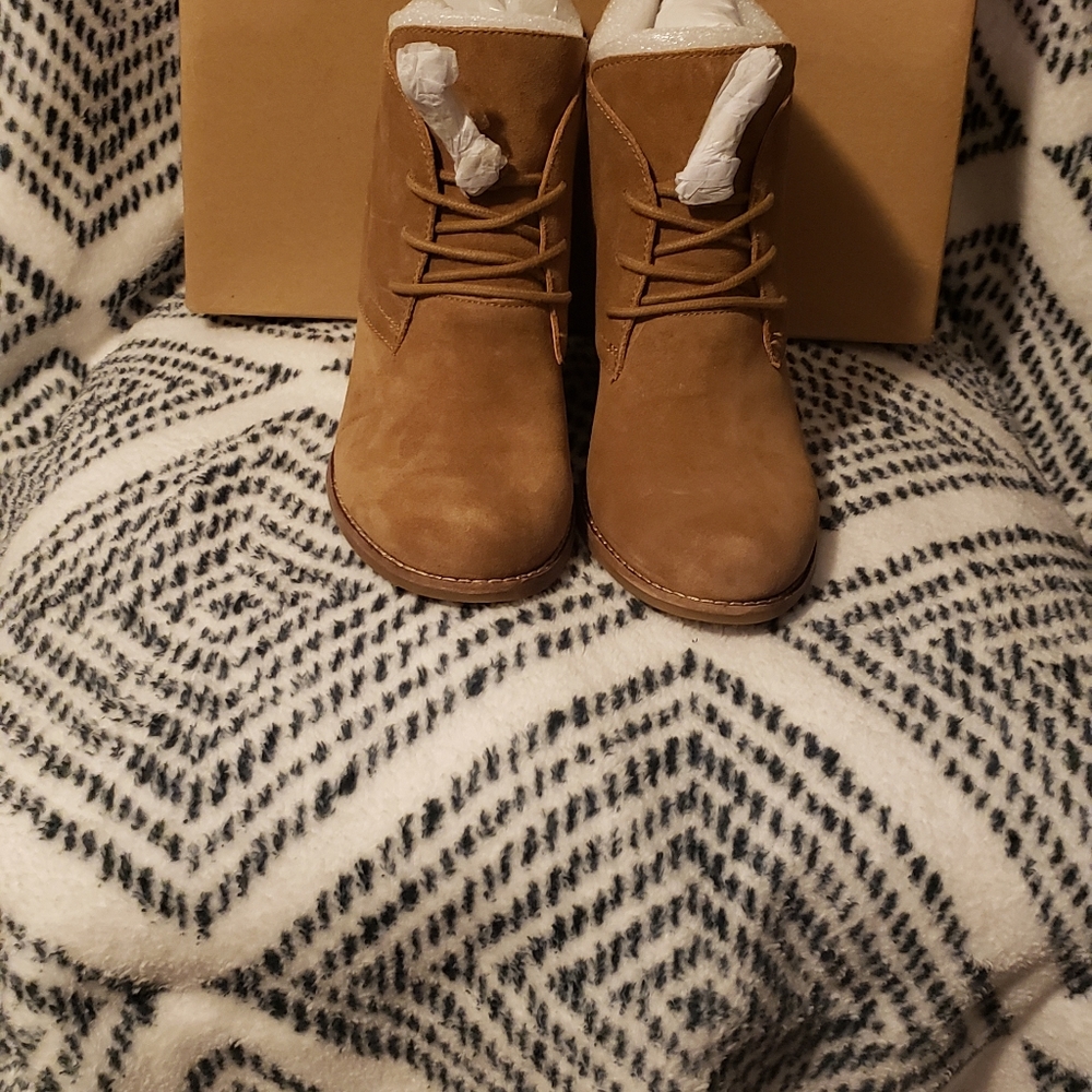 Lucky brand Chalet Suede Wedge booties (women's)